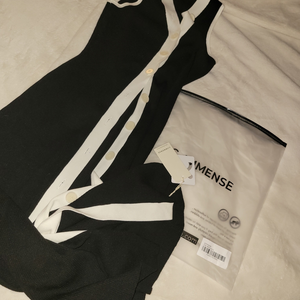Commense Black and White Maxi Dress With Tags, Unworn